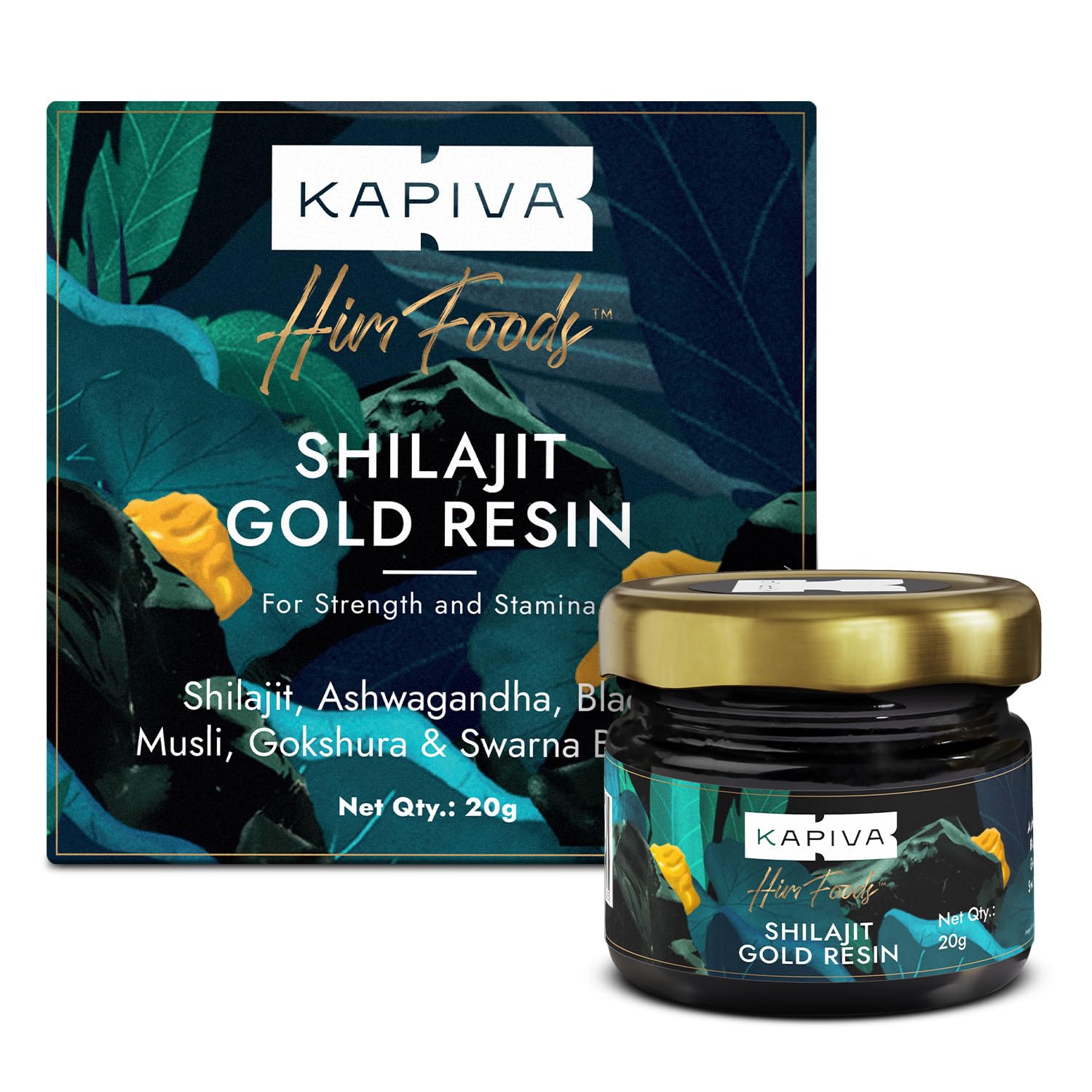 Kapiva Shilajit Gold Resin – 20g 24K Gold Infused | Boosts Stamina & Strength | 100% Ayurvedic Formul