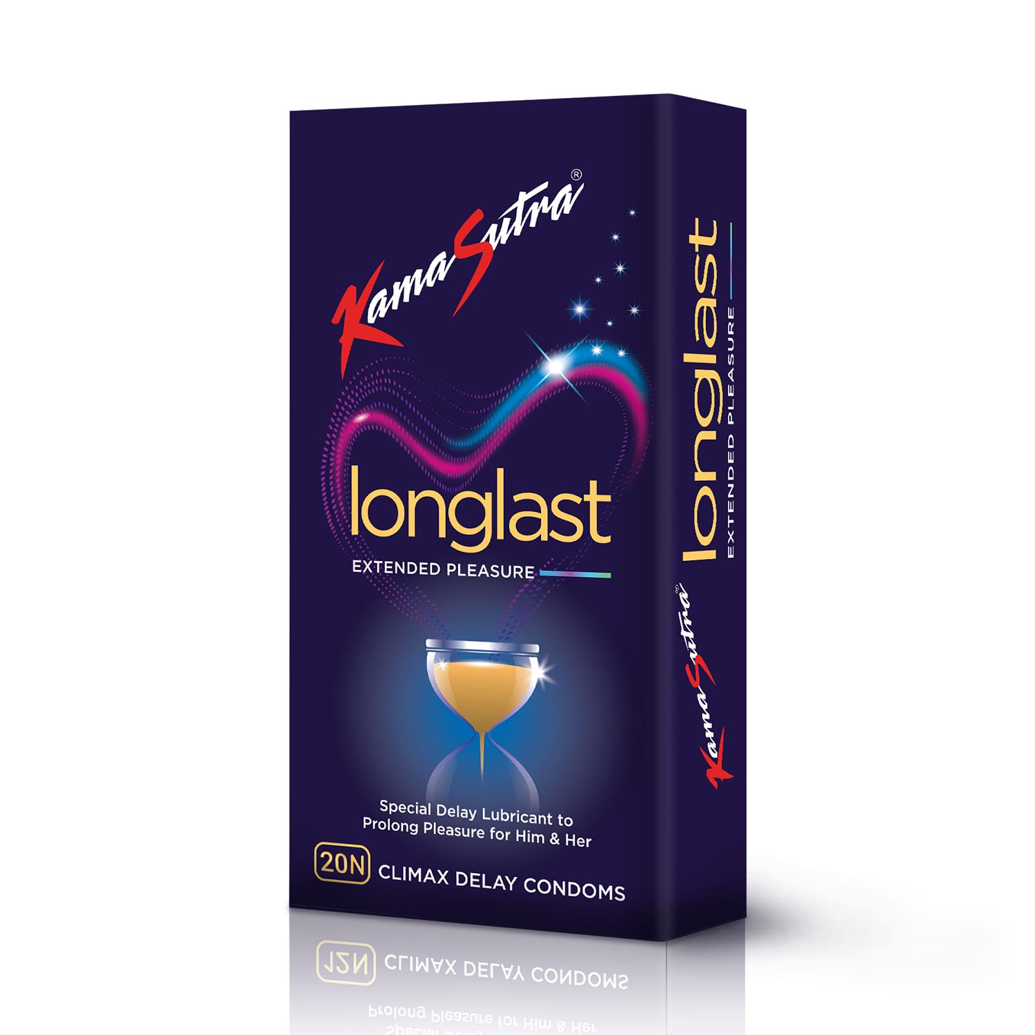 KamaSutra LongLast Condoms for Men | Dotted | Combo Pack of 20