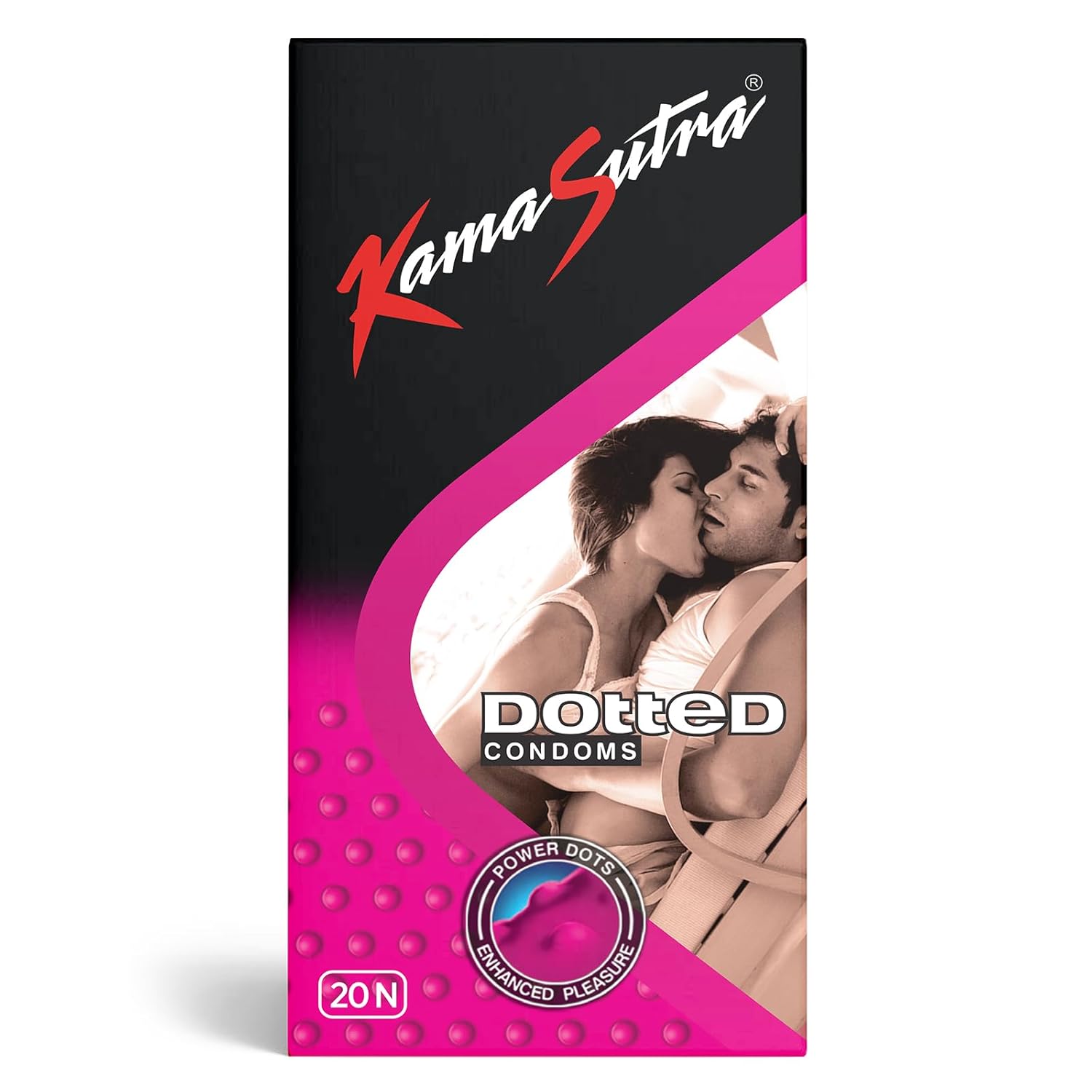KamaSutra Dotted Condoms for Men – Pack of 20